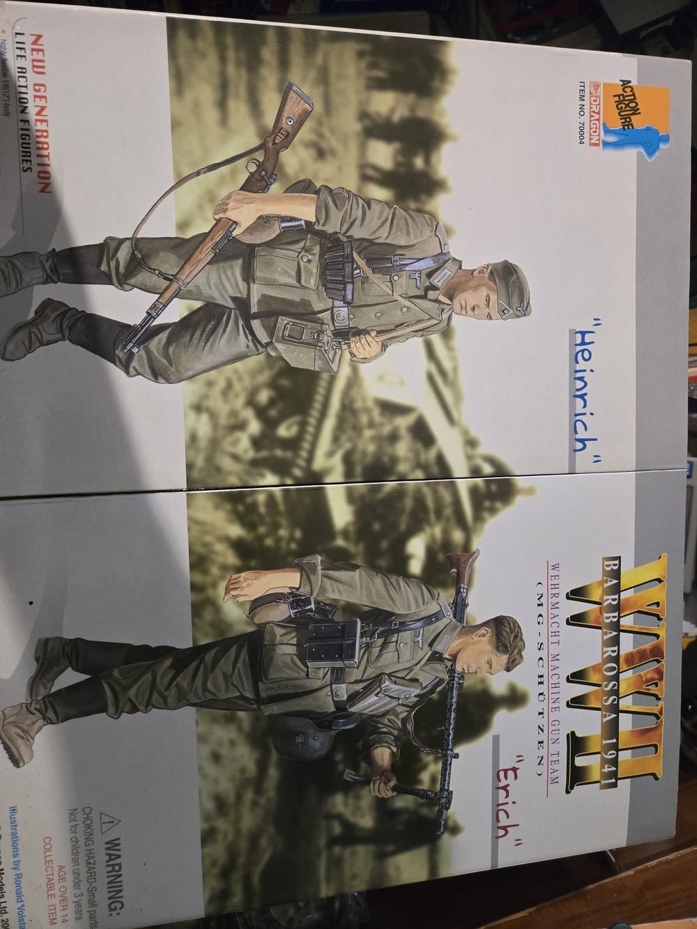 WWII 'Heinrich & Erich' Soldier Action Figure Set - Olive Green